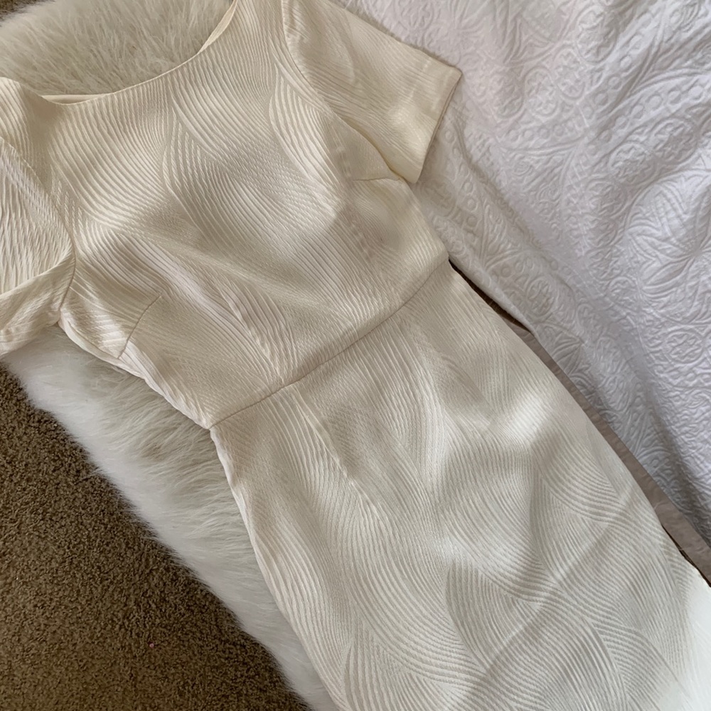 Cream colored midi dress